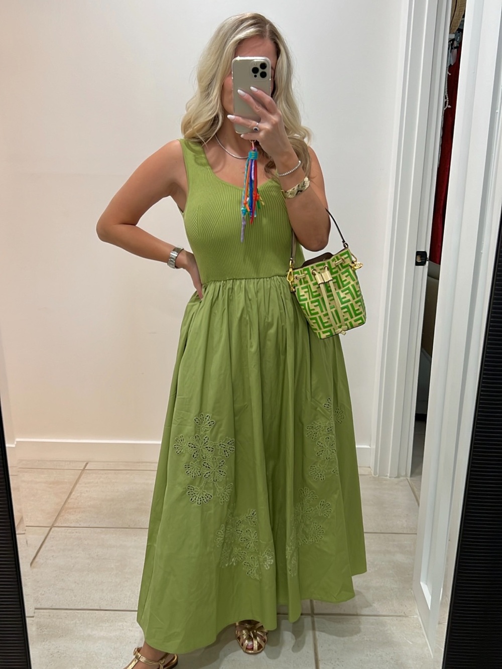 Moon River Olive Green Sleeveless Maxi Dress